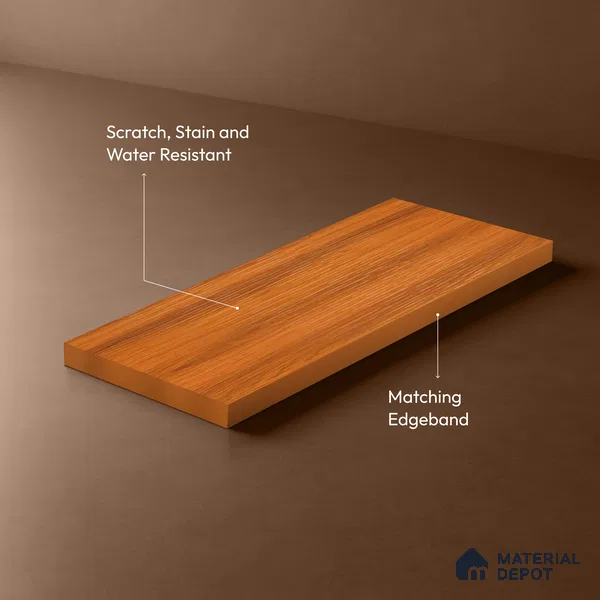Wooden Look LM 21119 E Classic Timber Crown Zenith Texture Finish 8 ft x 4 ft Decorative Laminate - 1 mm | Suitable for TV Unit, Wardrobe, Kitchen Cabinets