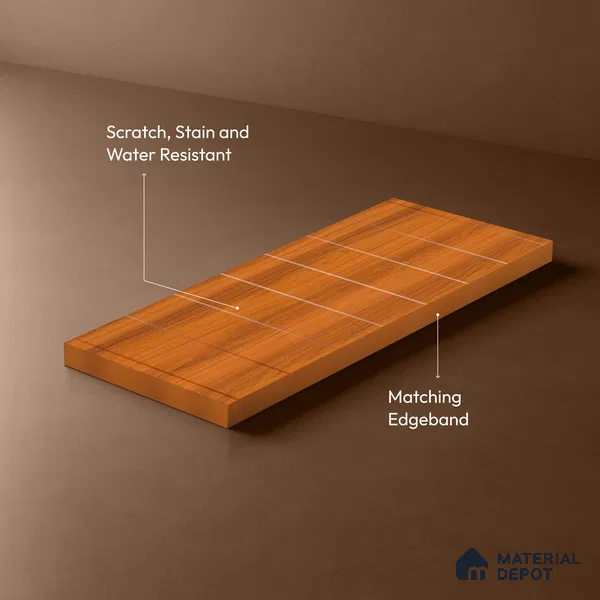Wooden Look LM 21119 G Classic Timber Rainy Ash Texture Finish 8 ft x 4 ft Decorative Laminate - 1 mm | Suitable for TV Unit, Wardrobe, Kitchen Cabinets