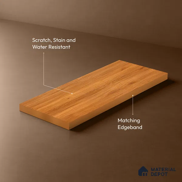 Wooden Look LM 21123 Amberveil Crown Zenith Texture Finish 8 ft x 4 ft Decorative Laminate - 1 mm | Suitable for TV Unit, Wardrobe, Kitchen Cabinets