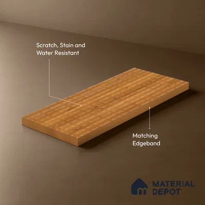 Patterned Look LM 21124 Valmere Oak Cube Texture Finish 8 ft x 4 ft Decorative Laminate - 1 mm | Suitable for Bedroom, TV Unit, Wardrobe
