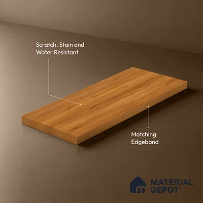 Wooden Look LM 21124 B Valmere Oak Super Matte Super Matte Finish 8 ft x 4 ft Decorative Laminate - 1 mm | Suitable for TV Unit, Wardrobe, Kitchen Cabinets