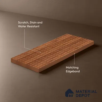 Patterned Look LM 21126 Terranova Grain Cube Texture Finish 8 ft x 4 ft Decorative Laminate - 1 mm | Suitable for Bedroom, TV Unit, Wardrobe