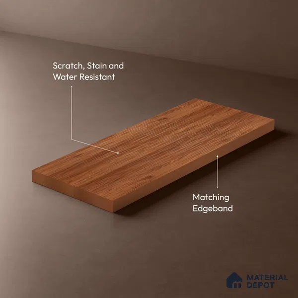 Wooden Look LM 21126 C Terranova Grain Crown Zenith Texture Finish 8 ft x 4 ft Decorative Laminate - 1 mm | Suitable for TV Unit, Wardrobe, Kitchen Cabinets