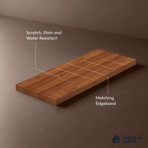 Wooden Look LM 21126 D Terranova Grain Rainy Ash Texture Finish 8 ft x 4 ft Decorative Laminate - 1 mm | Suitable for TV Unit, Wardrobe, Kitchen Cabinets