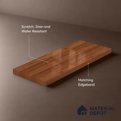Wooden Look LM 21126 E Terranova Grain Wooden High Gloss Finish 8 ft x 4 ft Decorative Laminate - 1 mm | Suitable for TV Unit, Wardrobe, Kitchen Cabinets