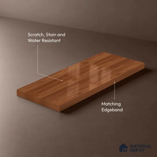Wooden Look LM 21126 E Terranova Grain Wooden High Gloss Finish 8 ft x 4 ft Decorative Laminate - 1 mm | Suitable for TV Unit, Wardrobe, Kitchen Cabinets