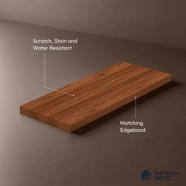 Wooden Look LM 21126 F Terranova Grain Zig Wave Texture Finish 8 ft x 4 ft Decorative Laminate - 1 mm | Suitable for TV Unit, Wardrobe, Kitchen Cabinets