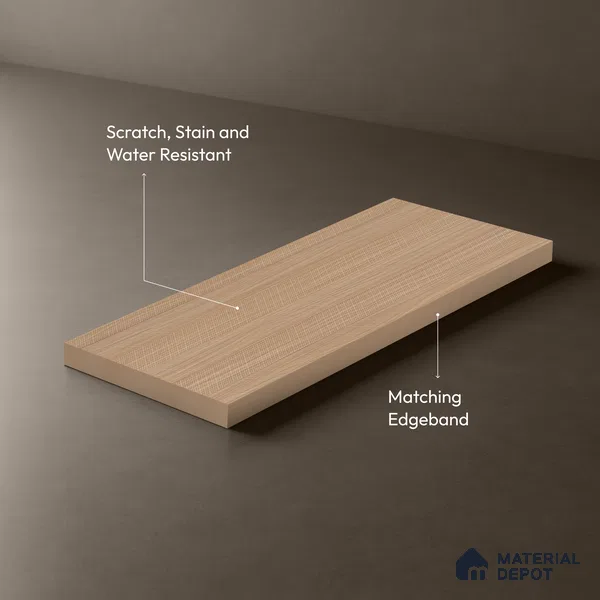 Wooden Look LM 21127 E Pavona Mist Zig Wave Texture Finish 8 ft x 4 ft Decorative Laminate - 1 mm | Suitable for TV Unit, Wardrobe, Kitchen Cabinets