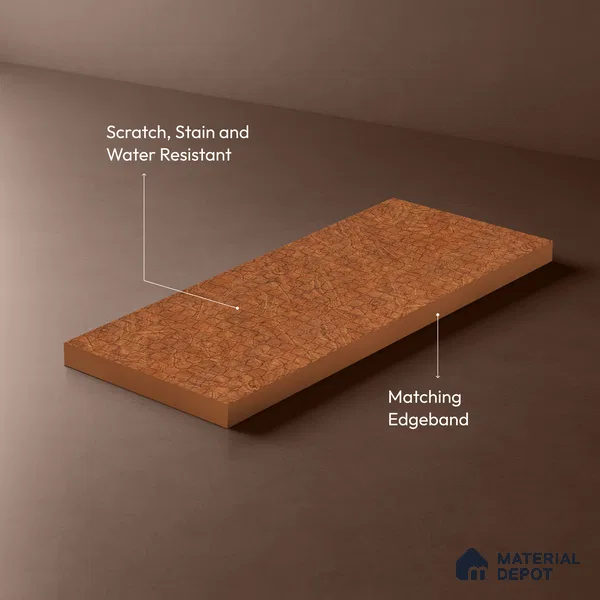 Patterned Look LM 21128 B Autumn Ridge Prism Path Texture Finish 8 ft x 4 ft Decorative Laminate - 1 mm | Suitable for Bedroom, TV Unit, Wardrobe