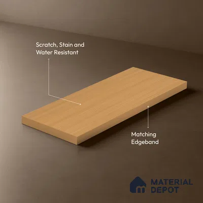 Wooden Look LM 21129 Honey Wood Vertical Touch Texture Finish 8 ft x 4 ft Decorative Laminate - 1 mm | Suitable for TV Unit, Wardrobe, Kitchen Cabinets