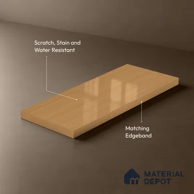 Wooden Look LM 21129 D Honey Wood Wooden High Gloss Finish 8 ft x 4 ft Decorative Laminate - 1 mm | Suitable for TV Unit, Wardrobe, Kitchen Cabinets
