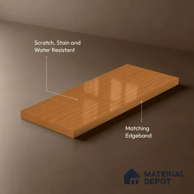 Wooden Look LM 21132 B Granello Oak Wooden High Gloss Finish 8 ft x 4 ft Decorative Laminate - 1 mm | Suitable for TV Unit, Wardrobe, Kitchen Cabinets