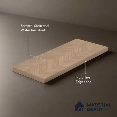 Wooden Look LM 21134 Nordic Ash Regal Walnut Texture Finish 8 ft x 4 ft Decorative Laminate - 1 mm | Suitable for TV Unit, Wardrobe, Kitchen Cabinets
