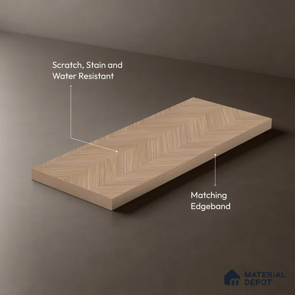 Wooden Look LM 21134 Nordic Ash Regal Walnut Texture Finish 8 ft x 4 ft Decorative Laminate - 1 mm | Suitable for TV Unit, Wardrobe, Kitchen Cabinets