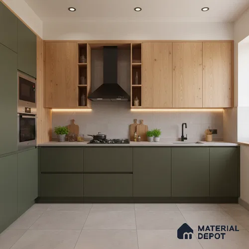 Grey Solid Colors Look 1E220 SMT 8 ft x 4 ft Satin Finish Decorative Laminate - 1 mm | Suitable for Living Room, Kitchen, Office