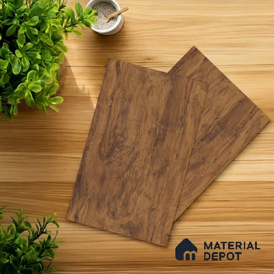 Wooden Look LM 01205 Toasted Timber 8 ft x 4 ft Texture Finish Laminates - 1 mm  | Suitable for TV Unit, Wardrobe, Kitchen Cabinets