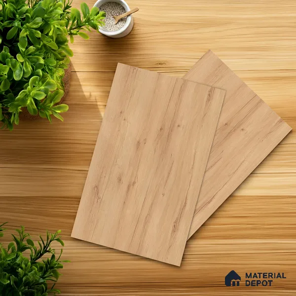 Wooden Look LM 01378 Ivory Glow 8 ft x 4 ft Texture Finish Decorative Laminate - 1 mm | Suitable for TV Unit, Wardrobe, Kitchen Cabinets