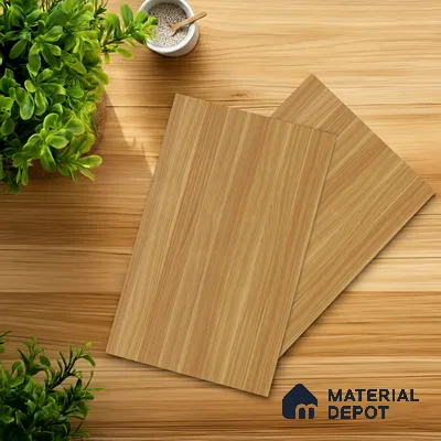 LM 01410 Brown Woodscar 8 ft x 4 ft PU Finish Decorative Laminate - 1 mm  | Suitable for TV Unit, Wardrobe, Kitchen Cabinets