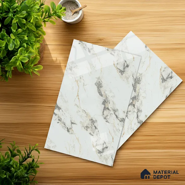 LM 01437 Carve Craft 8 ft x 4 ft High Gloss Finish Decorative Laminate - 1 mm  | Suitable for TV Unit, Wardrobe, Kitchen Cabinets