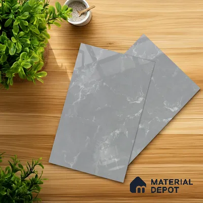 LM 01462 Tokyo Grey 8 ft x 4 ft High Gloss Finish Decorative Laminate - 1 mm  | Suitable for TV Unit, Wardrobe, Kitchen Cabinets