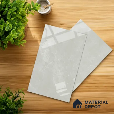 LM 01465 Iceland Grey 8 ft x 4 ft High Gloss Finish Decorative Laminate - 1 mm  | Suitable for TV Unit, Wardrobe, Kitchen Cabinets