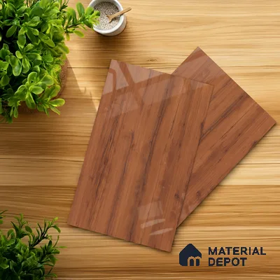 Wooden Look LM 01470 Ripple Wood 8 ft x 4 ft High Gloss Finish Decorative Laminate - 1 mm  | Suitable for TV Unit, Wardrobe, Kitchen Cabinets