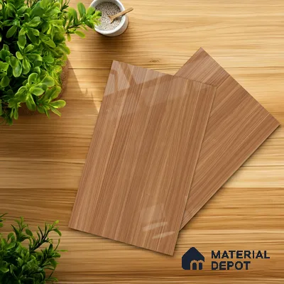 LM 01471 Brown Woodscar 8 ft x 4 ft High Gloss Finish Decorative Laminate - 1 mm  | Suitable for TV Unit, Wardrobe, Kitchen Cabinets