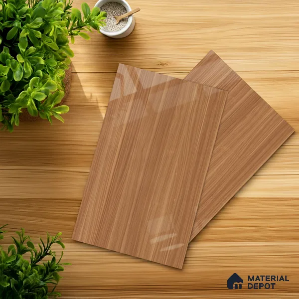 LM 01471 Brown Woodscar 8 ft x 4 ft High Gloss Finish Decorative Laminate - 1 mm  | Suitable for TV Unit, Wardrobe, Kitchen Cabinets