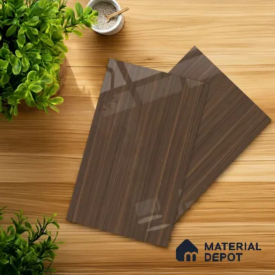 Wooden Look LM 01472 Tango Wood 8 ft x 4 ft High Gloss Finish Decorative Laminate - 1 mm  | Suitable for TV Unit, Wardrobe, Kitchen Cabinets