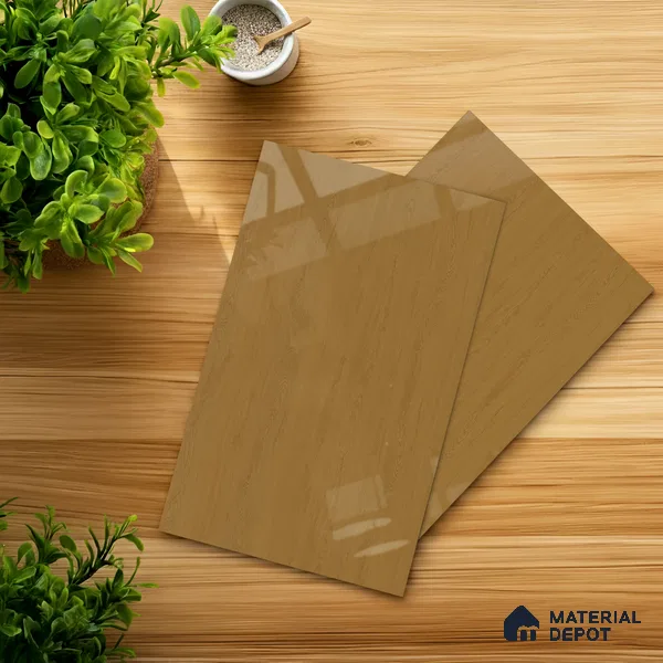 Wooden Look LM 01473 Rich Walnut 8 ft x 4 ft High Gloss Finish Decorative Laminate - 1 mm  | Suitable for TV Unit, Wardrobe, Kitchen Cabinets