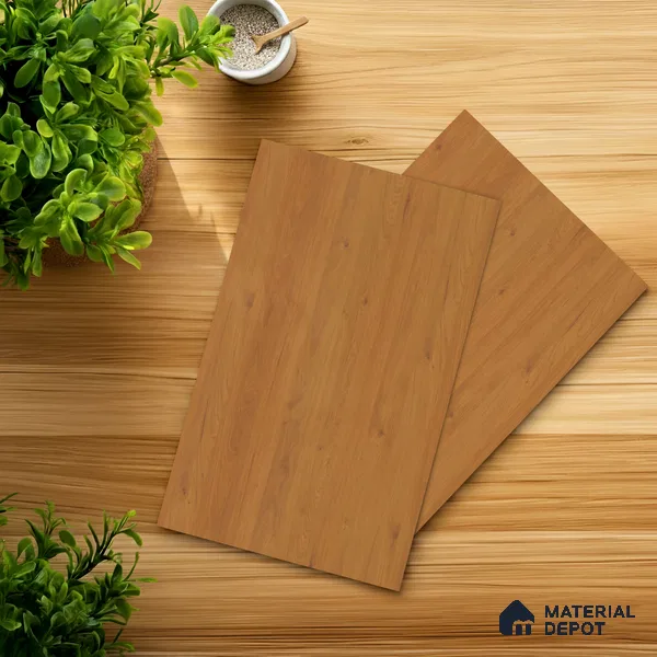Wooden Look LM 01491 Cocoa Charm 8 ft x 4 ft Suede Finish Decorative Laminate - 1 mm  | Suitable for TV Unit, Wardrobe, Kitchen Cabinets