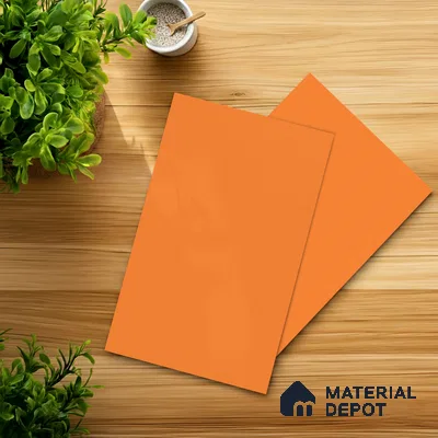 LM 01515 Pumpkin Orange 8 ft x 4 ft Suede Finish Decorative Laminate - 1 mm  | Suitable for Living Room, Kitchen, Office