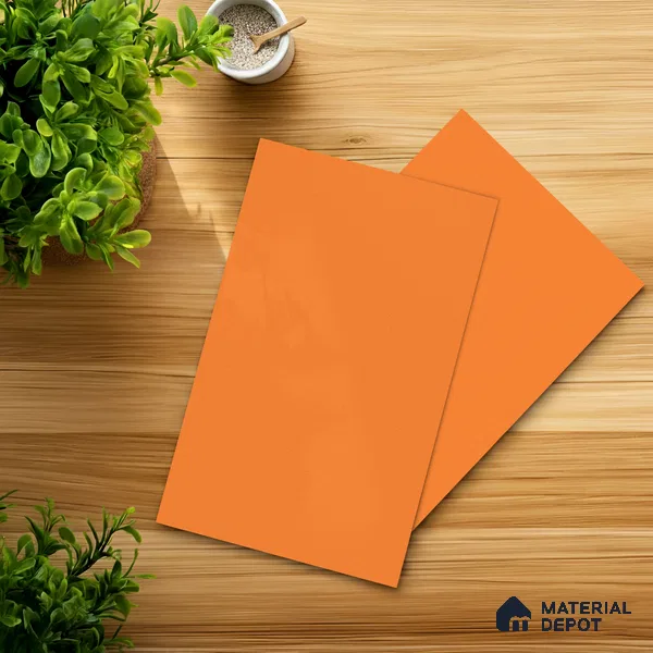 LM 01515 Pumpkin Orange 8 ft x 4 ft Suede Finish Decorative Laminate - 1 mm  | Suitable for Living Room, Kitchen, Office
