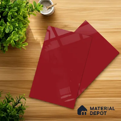 LM 01533 Tangerine 8 ft x 4 ft High Gloss Finish Decorative Laminate - 1 mm  | Suitable for Living Room, Kitchen, Office