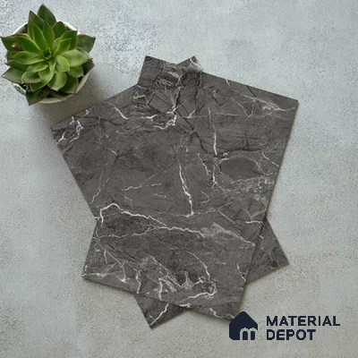 Grey Marble Look LM 18811 8 ft x 4 ft Texture Finish Decorative Laminate - 1 mm | Suitable for TV Unit, Wardrobe, Kitchen Cabinets