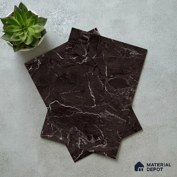 Brown Marble Look LM 18812 8 ft x 4 ft Texture Finish Decorative Laminate - 1 mm | Suitable for TV Unit, Wardrobe, Kitchen Cabinets