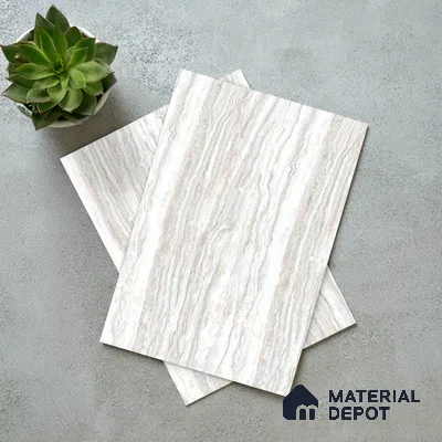 White Marble Look LM 18814 8 ft x 4 ft Texture Finish Decorative Laminate - 1 mm | Suitable for TV Unit, Wardrobe, Kitchen Cabinets