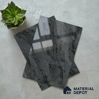 Grey Marble Look LM 18817 8 ft x 4 ft Texture Finish Decorative Laminate - 1 mm | Suitable for TV Unit, Wardrobe, Kitchen Cabinets