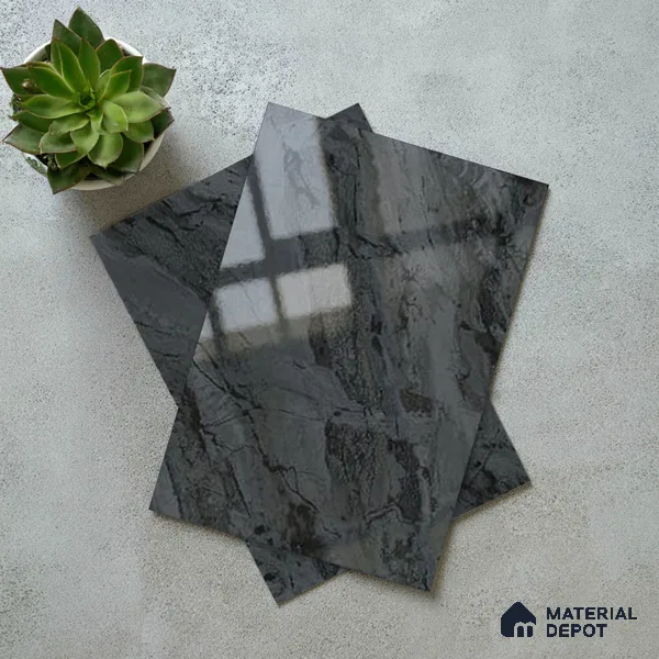 Grey Marble Look LM 18817 8 ft x 4 ft Texture Finish Decorative Laminate - 1 mm | Suitable for TV Unit, Wardrobe, Kitchen Cabinets