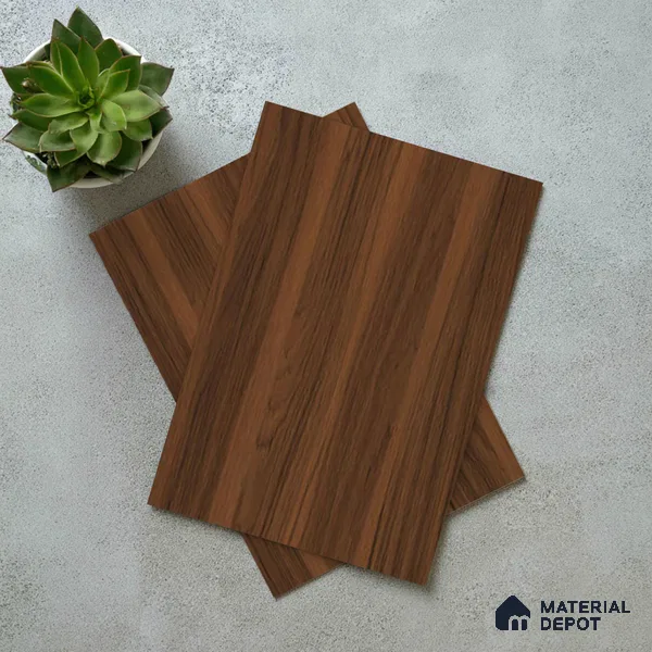 Wooden Look LM 19180 Wattle Juglans 8 ft x 4 ft Texture Finish Decorative Laminate - 1 mm | Suitable for TV Unit, Wardrobe, Kitchen Cabinets