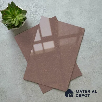 Metallic Look LM 19190 Rose Gold 8 ft x 4 ft Glossy Finish Decorative Laminate - 1 mm | Suitable for TV Unit, Wardrobe, Kitchen Cabinets