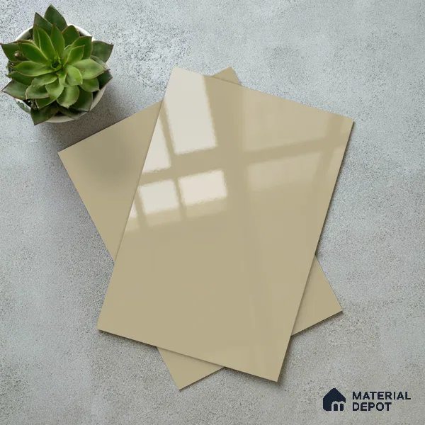 Solid Colors Look LM 19212 Pabble Stone 8 ft x 4 ft Glossy Finish Decorative Laminate - 1 mm | Suitable for Living Room, Kitchen, Office