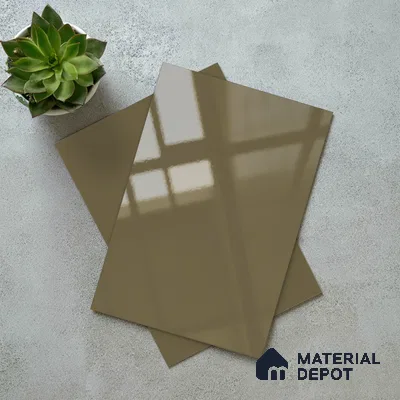 Solid Colors Look LM 19214 Autumn 8 ft x 4 ft Glossy Finish Decorative Laminate - 1 mm | Suitable for Living Room, Kitchen, Office