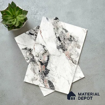 Stone Look LM 19279 Venetian Carrara 8 ft x 4 ft Glossy Finish Decorative Laminate - 1 mm | Suitable for TV Unit, Wardrobe, Kitchen Cabinets