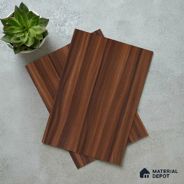 Wooden Look LM 19326 Wharthon Walnut 8 ft x 4 ft Texture Finish Decorative Laminate - 1 mm | Suitable for TV Unit, Wardrobe, Kitchen Cabinets