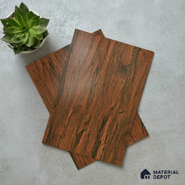 Wooden Look LM 19332 Tropical Wood 8 ft x 4 ft Texture Finish Decorative Laminate - 1 mm | Suitable for TV Unit, Wardrobe, Kitchen Cabinets