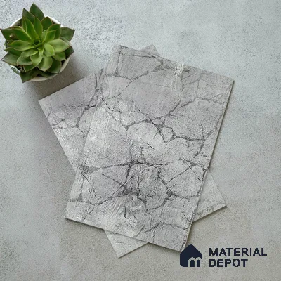 Stone Look LM 19335 Greek Slate 2 8 ft x 4 ft Texture Finish Decorative Laminate - 1 mm | Suitable for TV Unit, Wardrobe, Kitchen Cabinets