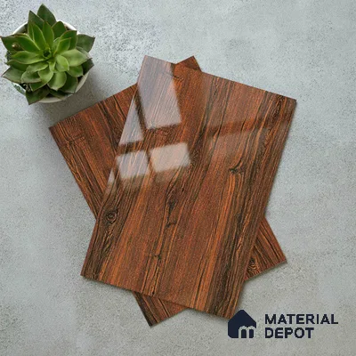 Wooden Look LM 19358 Caen Chestnut 8 ft x 4 ft Glossy Finish Decorative Laminate - 1 mm | Suitable for TV Unit, Wardrobe, Kitchen Cabinets