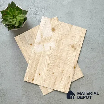 Wooden Look LM 19364 White Tyrol Pine 8 ft x 4 ft Glossy Finish Decorative Laminate - 1 mm | Suitable for TV Unit, Wardrobe, Kitchen Cabinets
