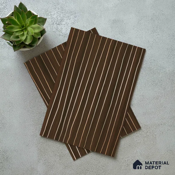 Wooden Look LM 19384 Wales Walnut 8 ft x 4 ft Texture Finish Decorative Laminate - 1 mm | Suitable for TV Unit, Wardrobe, Kitchen Cabinets